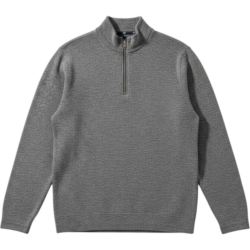 GAP‎ Mens Quarter Zip Pullover Sweater Gray XL Extra Large